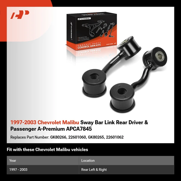 1997-2003 Chevrolet Malibu Sway Bar Link Rear Driver & Passenger A-Premium APCA7845