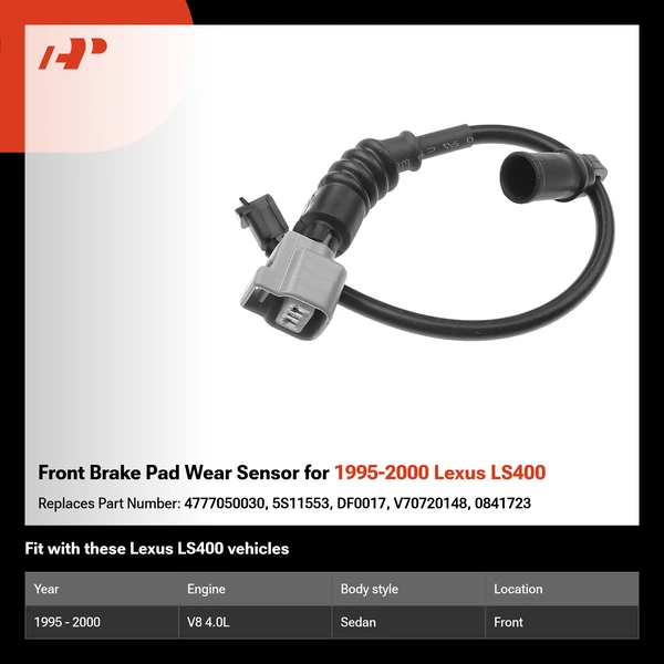 Front Brake Pad Wear Sensor for 1995-2000 Lexus LS400