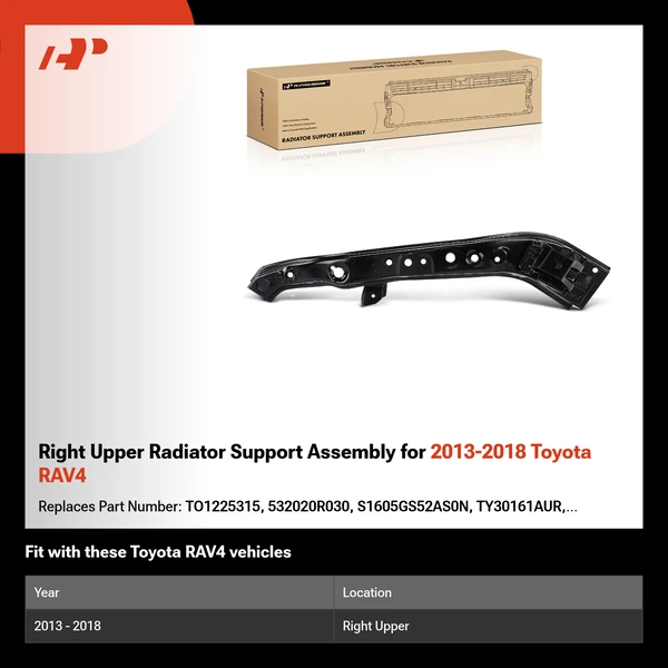 Right Upper Radiator Support Assembly for 2013-2018 Toyota RAV4