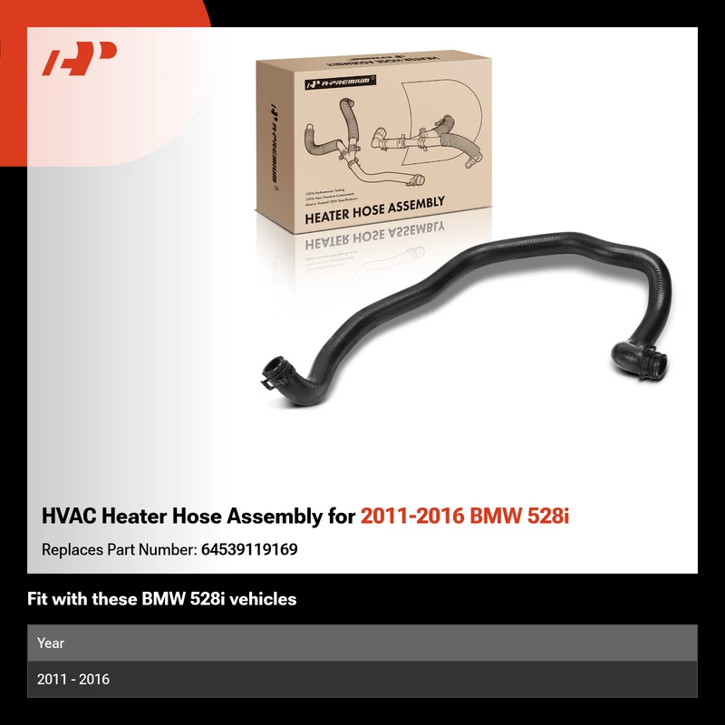 HVAC Heater Hose Assembly for 2011-2016 BMW 528i