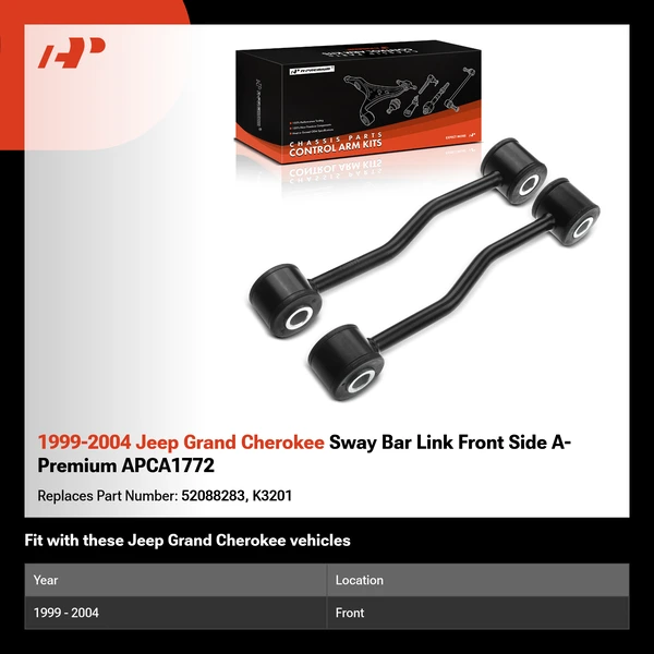 1999-2004 Jeep Grand Cherokee Sway Bar Link Front Side A-Premium APCA1772