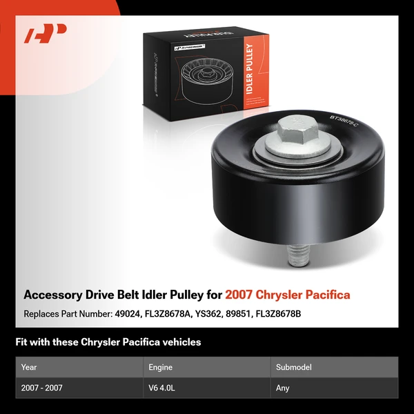 Accessory Drive Belt Idler Pulley for 2007 Chrysler Pacifica