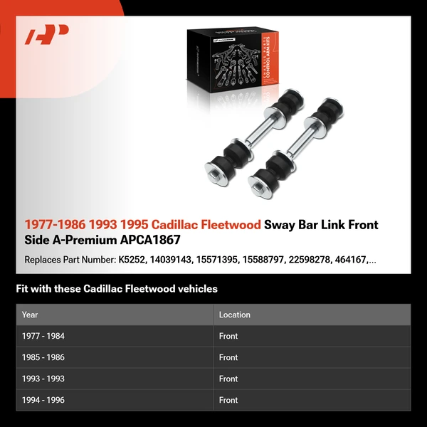 1977-1986 1993 1995 Cadillac Fleetwood Sway Bar Link Front Side A-Premium APCA1867