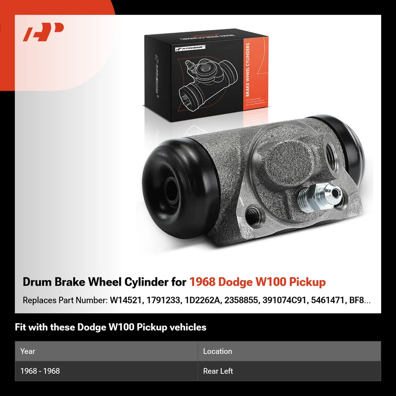 Drum Brake Wheel Cylinder for 1968 Dodge W100 Pickup