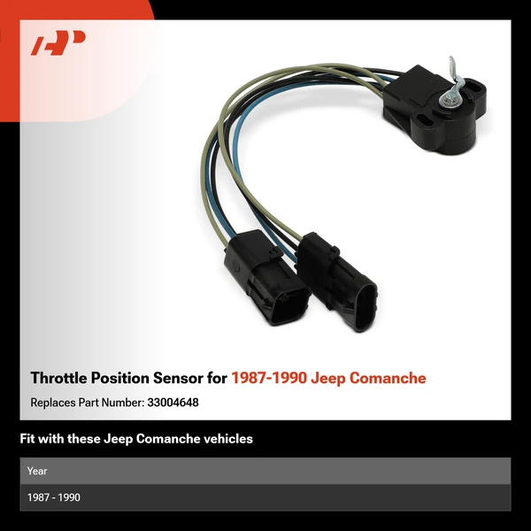 Throttle Position Sensor for 1987-1990 Jeep Comanche