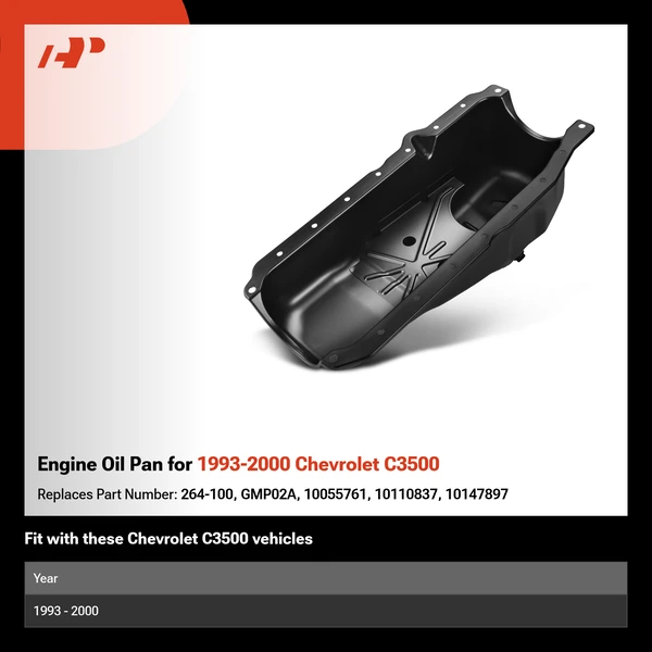 Engine Oil Pan for 1993-2000 Chevrolet C3500