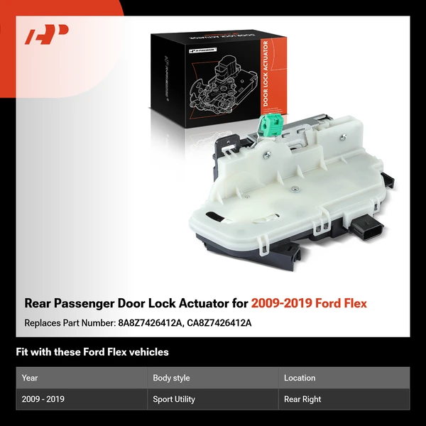 Rear Passenger Door Lock Actuator for 2009-2019 Ford Flex