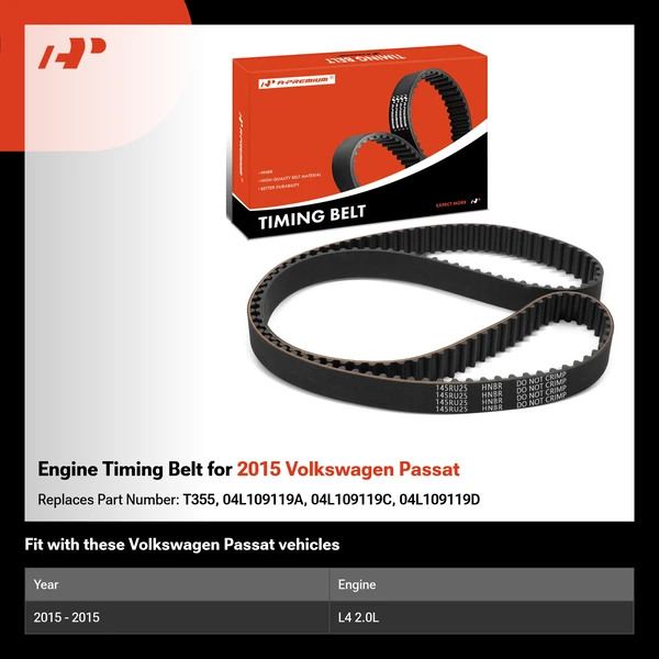Engine Timing Belt for 2015 Volkswagen Passat