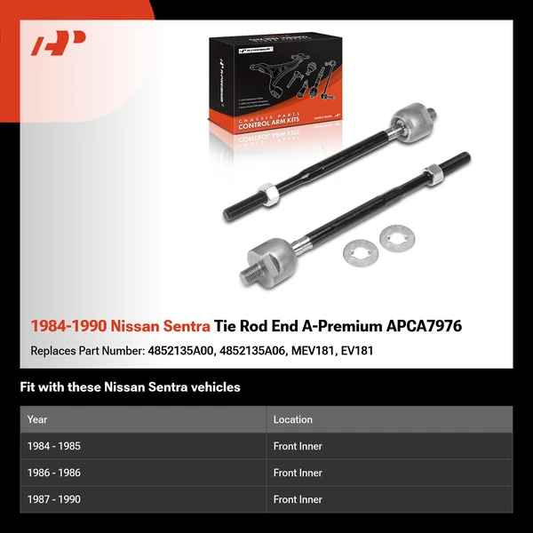 1984-1990 Nissan Sentra Tie Rod End A-Premium APCA7976