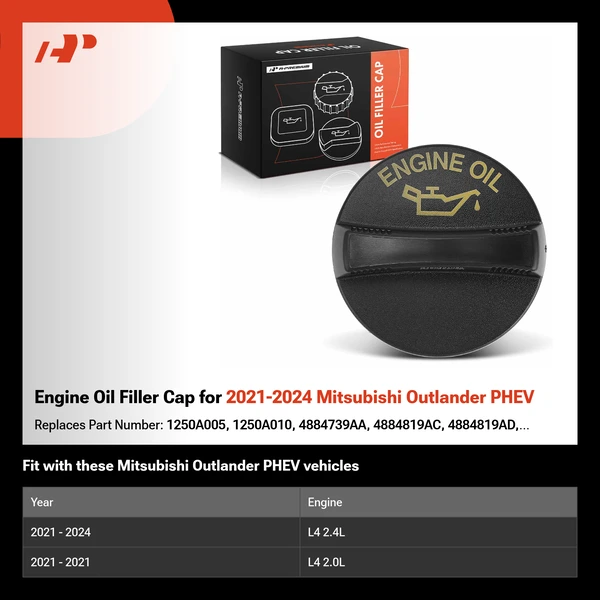 Engine Oil Filler Cap for 2021-2024 Mitsubishi Outlander PHEV