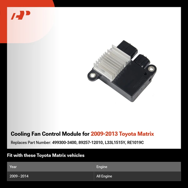 Cooling Fan Control Module for 2009-2013 Toyota Matrix
