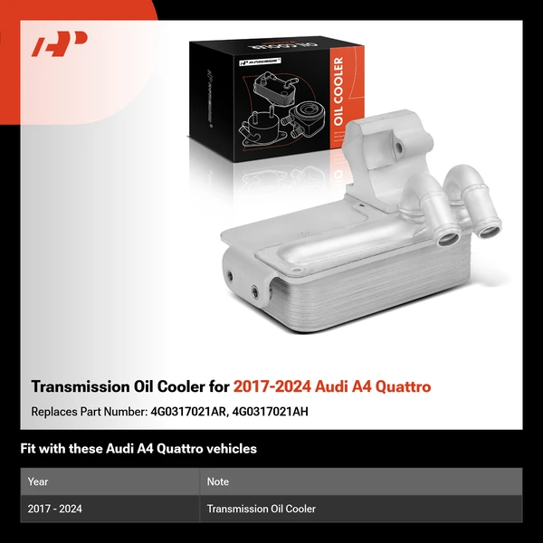 Transmission Oil Cooler for 2017-2024 Audi A4 Quattro