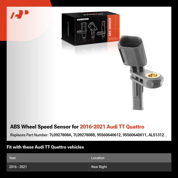 ABS Wheel Speed Sensor for 2016-2021 Audi TT Quattro