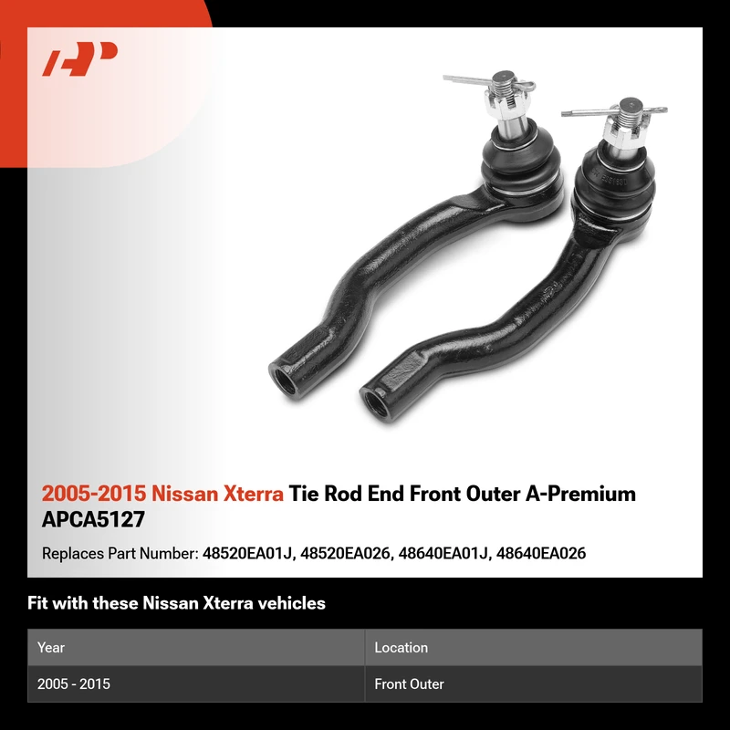 2005-2015 Nissan Xterra Tie Rod End Front Outer A-Premium APCA5127