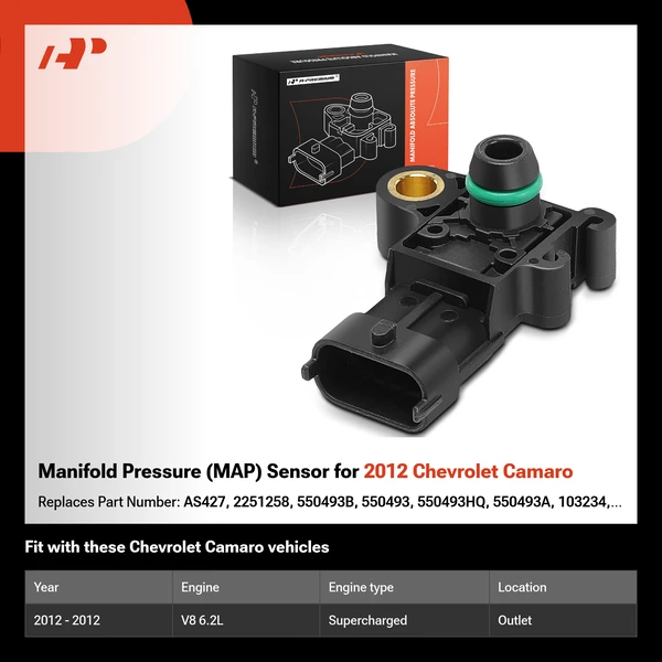 Manifold Pressure (MAP) Sensor for 2012 Chevrolet Camaro