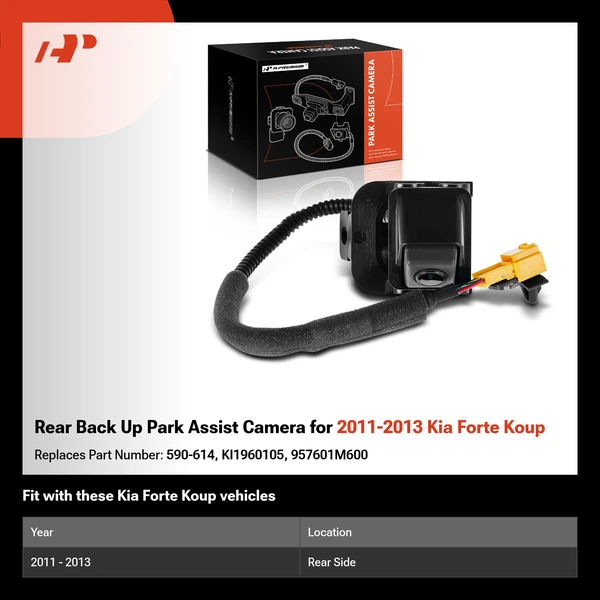 Rear Back Up Park Assist Camera for 2011-2013 Kia Forte Koup