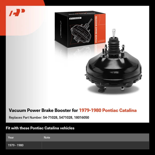 Vacuum Power Brake Booster for 1979-1980 Pontiac Catalina