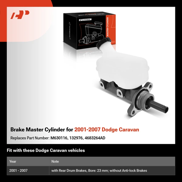 Brake Master Cylinder for 2001-2007 Dodge Caravan