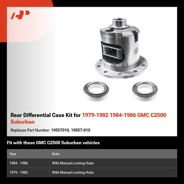 Rear Differential Case Kit for 1979-1982 1984-1986 GMC C2500 Suburban
