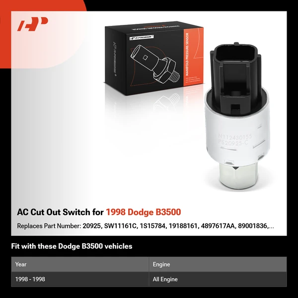 AC Cut Out Switch for 1998 Dodge B3500