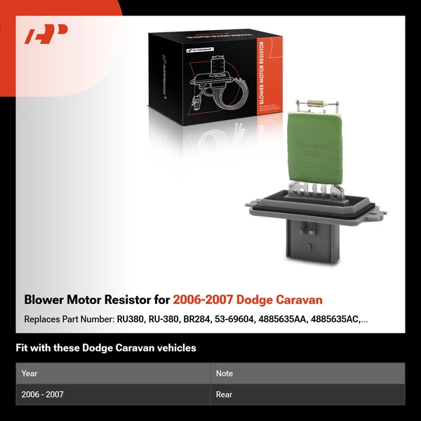 Blower Motor Resistor for 2006-2007 Dodge Caravan