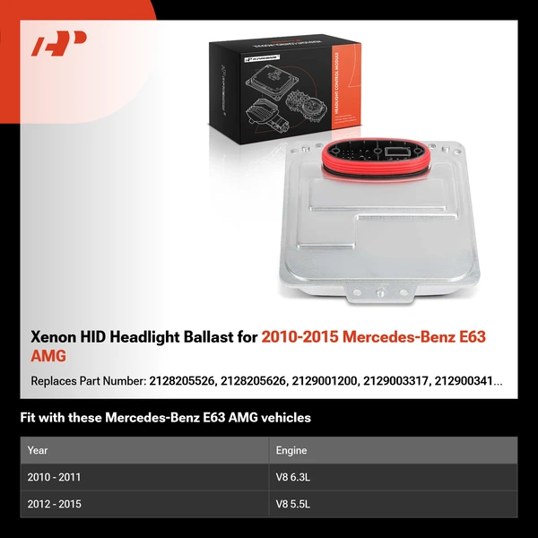 Xenon HID Headlight Ballast for 2010-2015 Mercedes-Benz E63 AMG