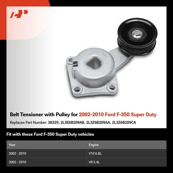 Belt Tensioner with Pulley for 2002-2010 Ford F-350 Super Duty