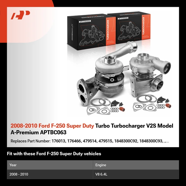 2008-2010 Ford F-250 Super Duty Turbo Turbocharger V2S Model A-Premium APTBC063