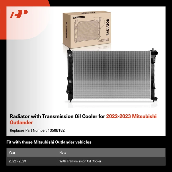 Radiator with Transmission Oil Cooler for 2022-2023 Mitsubishi Outlander