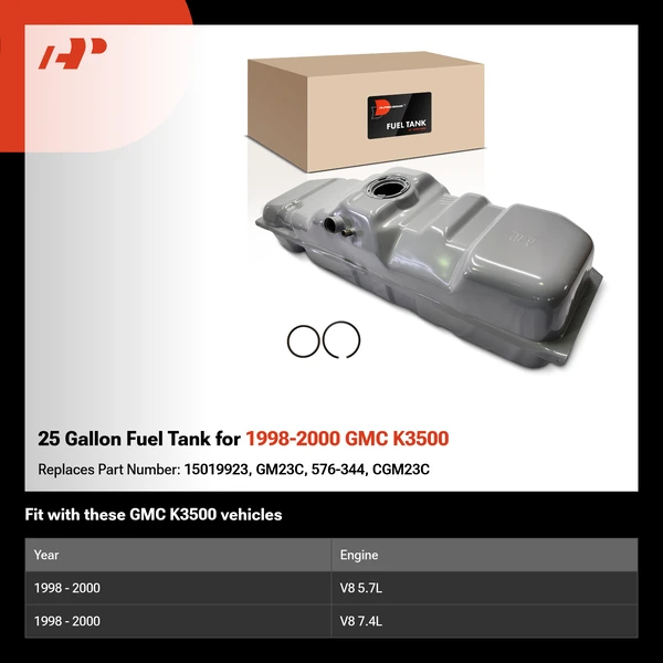 25 Gallon Fuel Tank for 1998-2000 GMC K3500