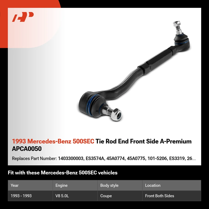 1993 Mercedes-Benz 500SEC Tie Rod End Front Side A-Premium APCA0050