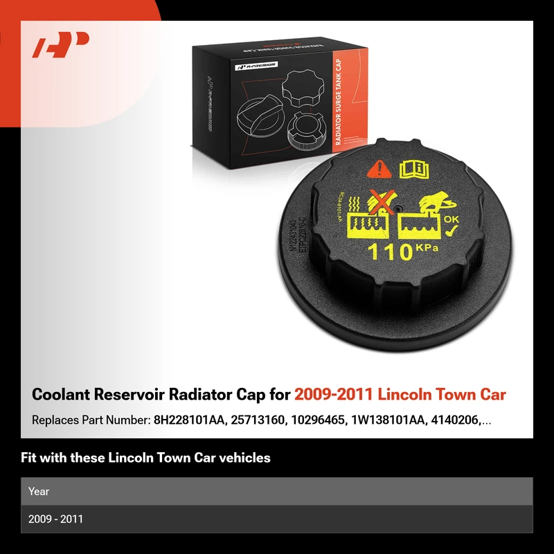 Coolant Reservoir Radiator Cap for 2009-2011 Lincoln Town Car