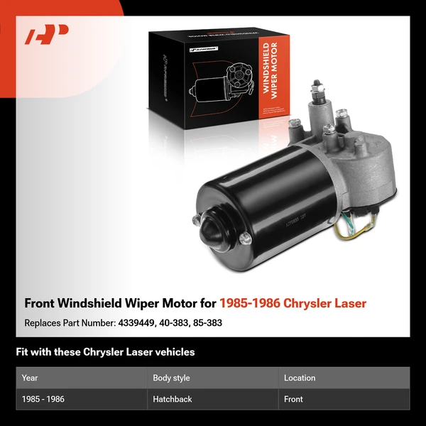 Front Windshield Wiper Motor for 1985-1986 Chrysler Laser