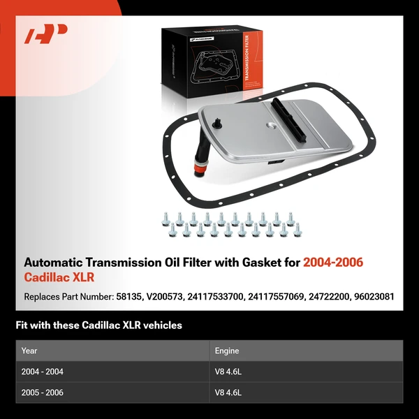 Automatic Transmission Oil Filter with Gasket for 2004-2006 Cadillac XLR