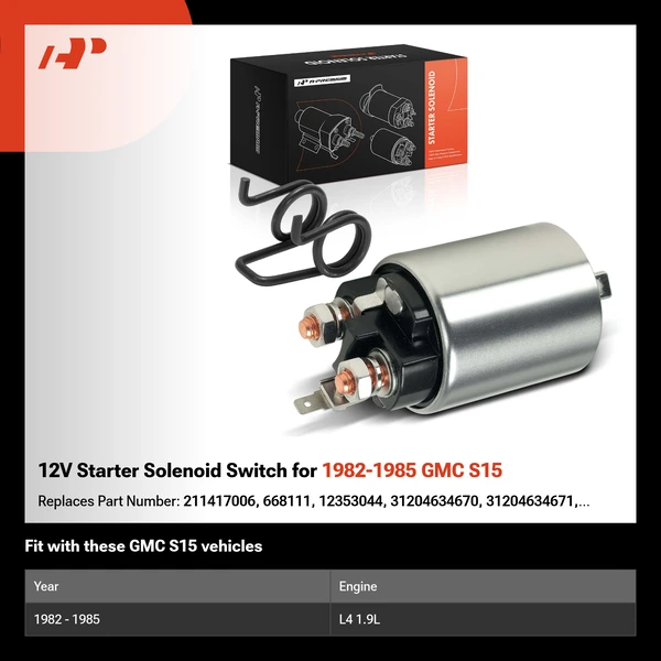 12V Starter Solenoid Switch for 1982-1985 GMC S15