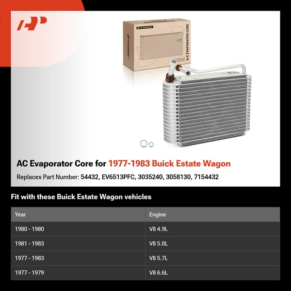 AC Evaporator Core for 1977-1983 Buick Estate Wagon