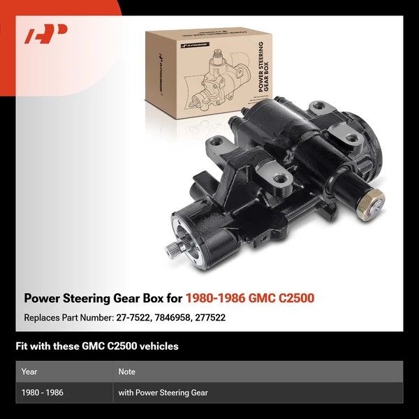 Power Steering Gear Box for 1980-1986 GMC C2500