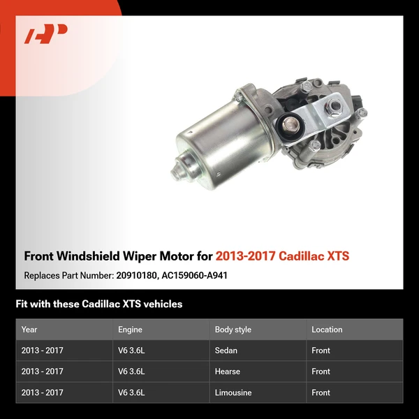 Front Windshield Wiper Motor for 2013-2017 Cadillac XTS