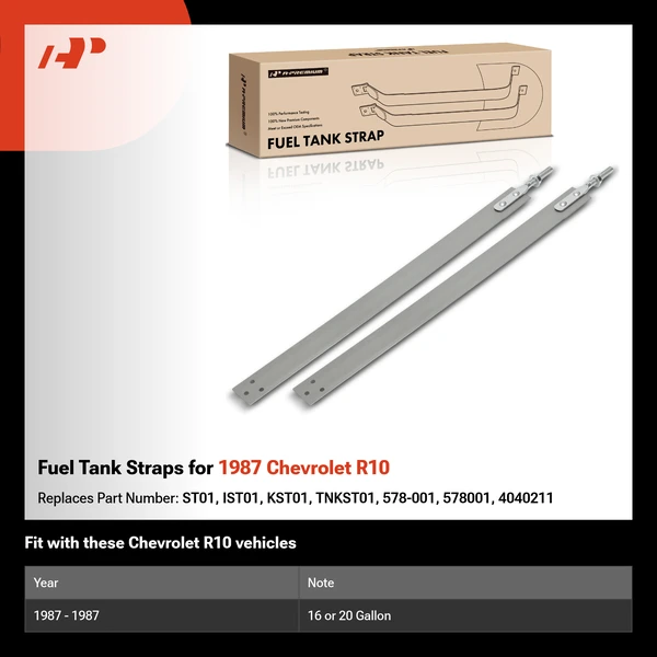 Fuel Tank Straps for 1987 Chevrolet R10
