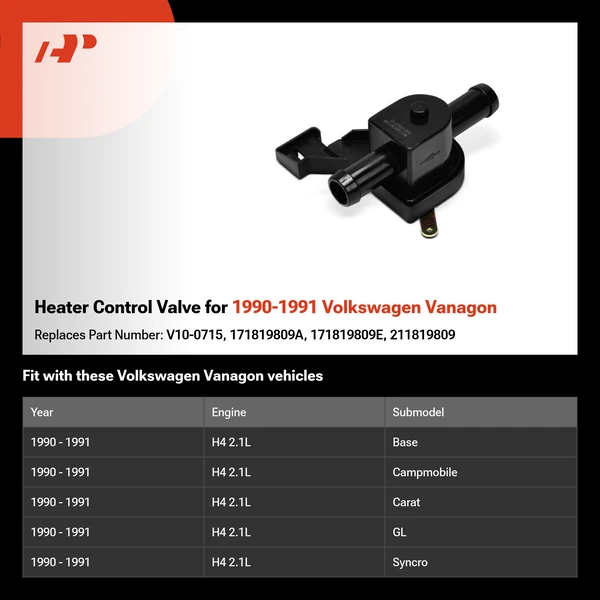 Heater Control Valve for 1990-1991 Volkswagen Vanagon