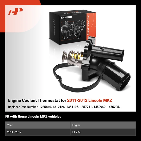 Engine Coolant Thermostat for 2011-2012 Lincoln MKZ