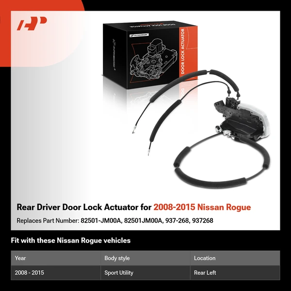 Rear Driver Door Lock Actuator for 2008-2015 Nissan Rogue