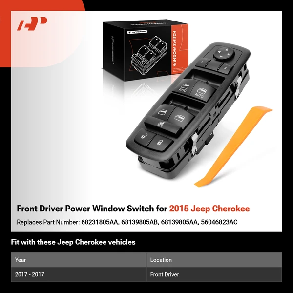 Front Driver Power Window Switch for 2015 Jeep Cherokee