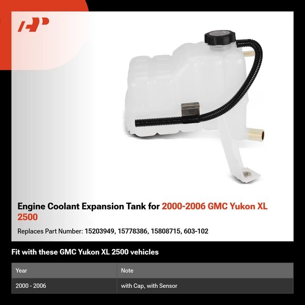 Engine Coolant Expansion Tank for 2000-2006 GMC Yukon XL 2500
