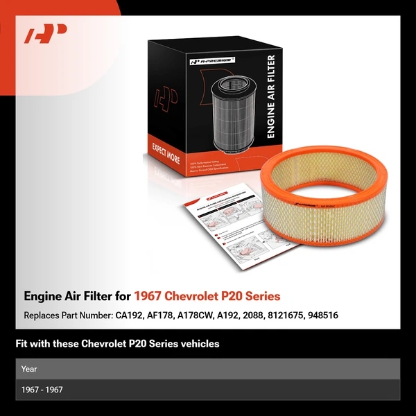 Engine Air Filter for 1967 Chevrolet P20 Series