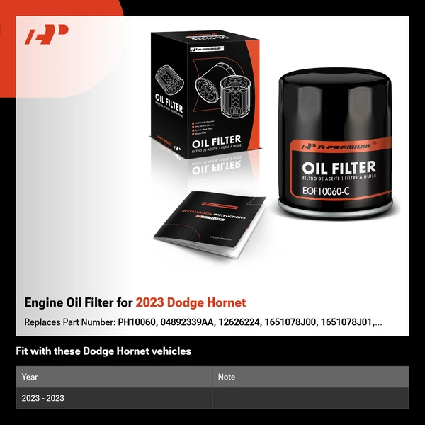 Engine Oil Filter for 2023 Dodge Hornet