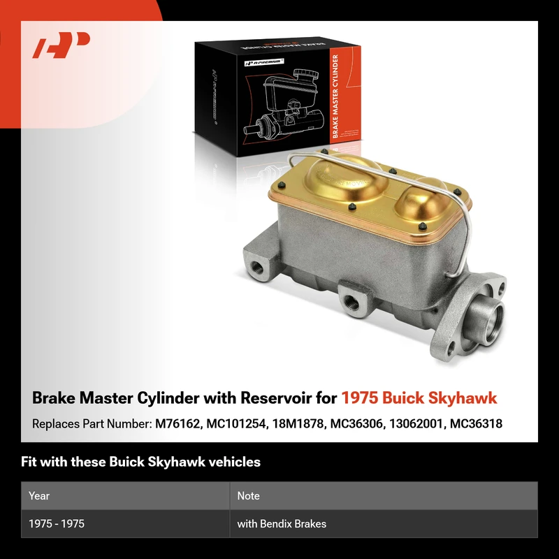 Brake Master Cylinder with Reservoir for 1975 Buick Skyhawk