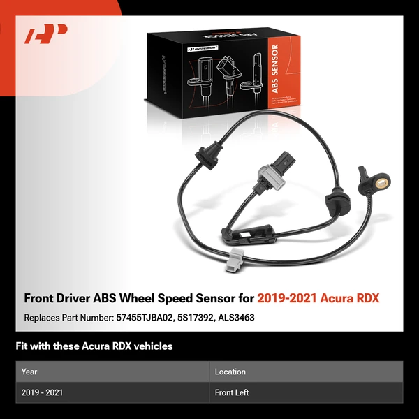 Front Driver ABS Wheel Speed Sensor for 2019-2021 Acura RDX