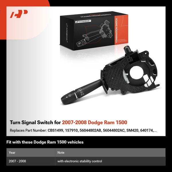 Turn Signal Switch for 2007-2008 Dodge Ram 1500