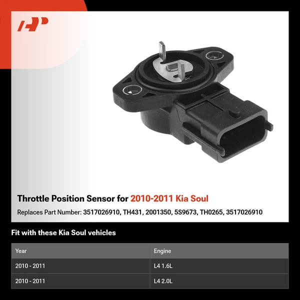 Throttle Position Sensor for 2010-2011 Kia Soul